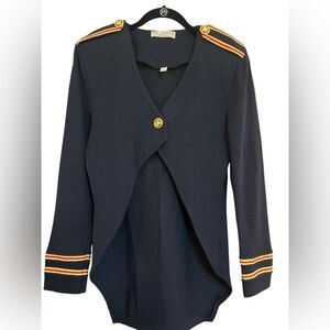 St John vintage rare find women’s nautical cardigan in navy.  Size 8.